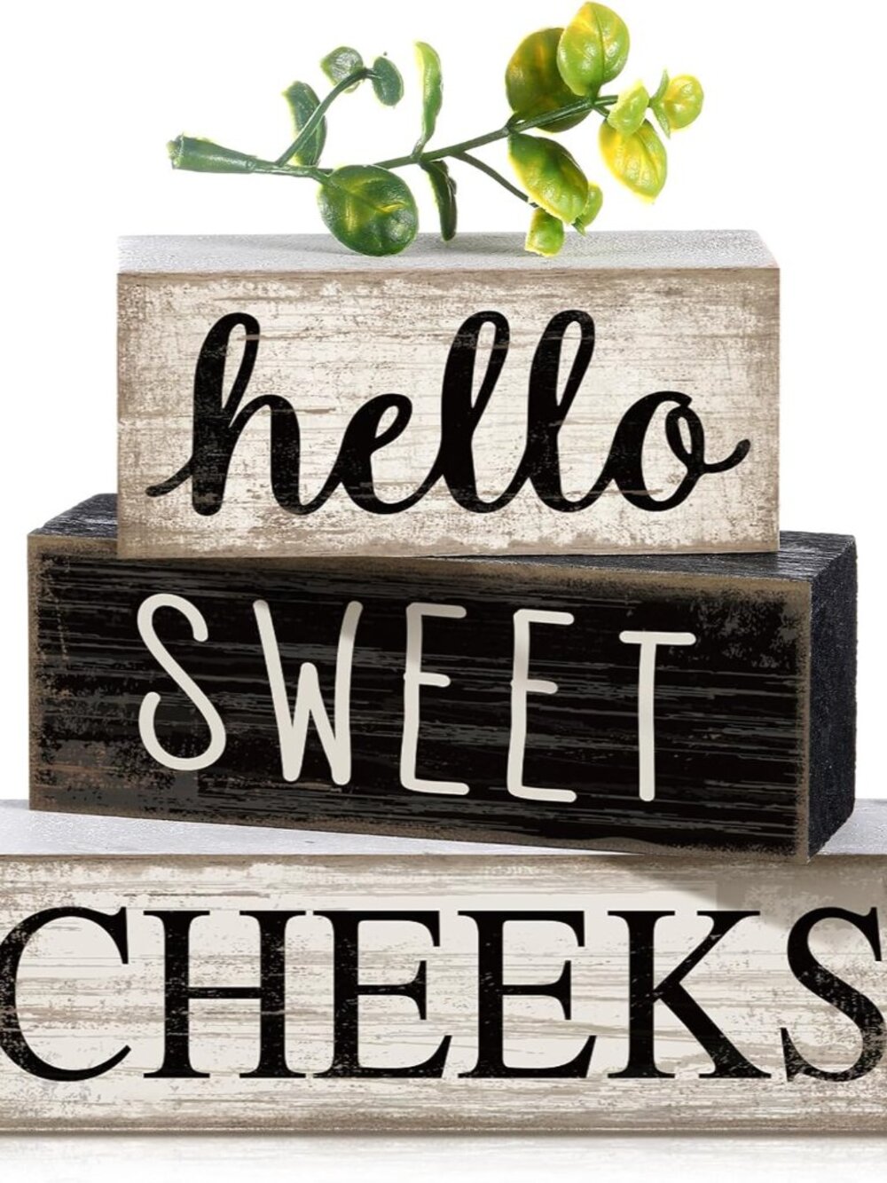4 Pcs Bathroom Shelf Decor Hello Sweet Cheeks Sign Farmhouse Bathroom Decor and